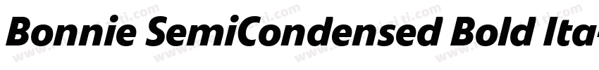 Bonnie SemiCondensed Bold Ita字体转换